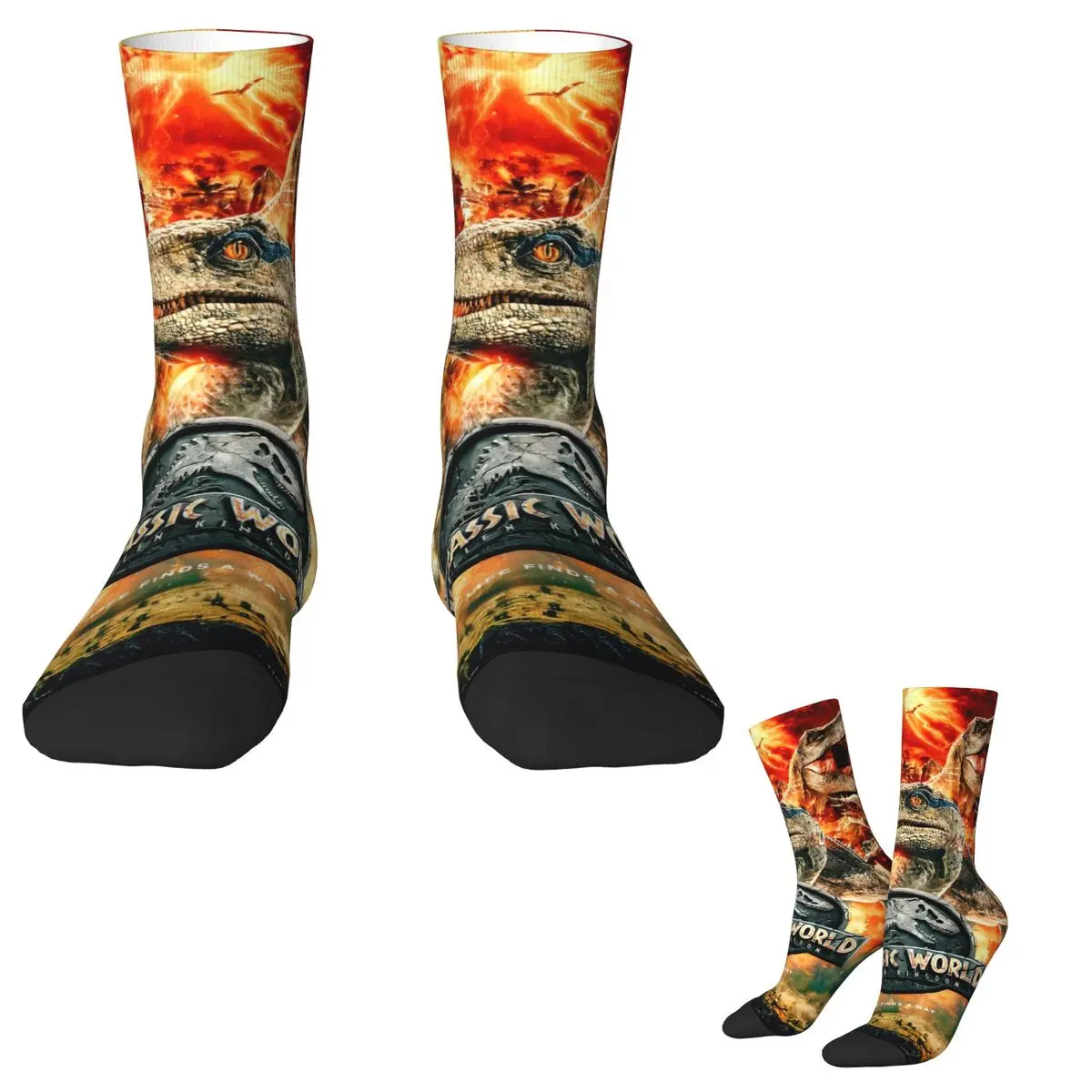 Classic Ancient Animal Giant Dinosaur Stockings Jurassic Parks Korean Socks Autumn Anti Skid Socks Women Men High Quality Socks