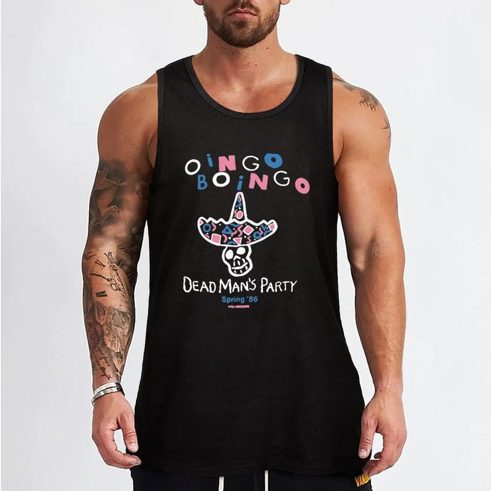 Oingo Boingo Dead Man's Party Spring '86 Tank Top bodybuilding men clothes Men's sports t-shirt Men's clothes vests for men