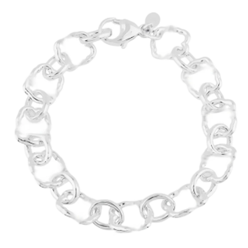 

Spanish Bear Velvet-Finish S925 Silver Bracelet – Flamenco Curves, Great Deal