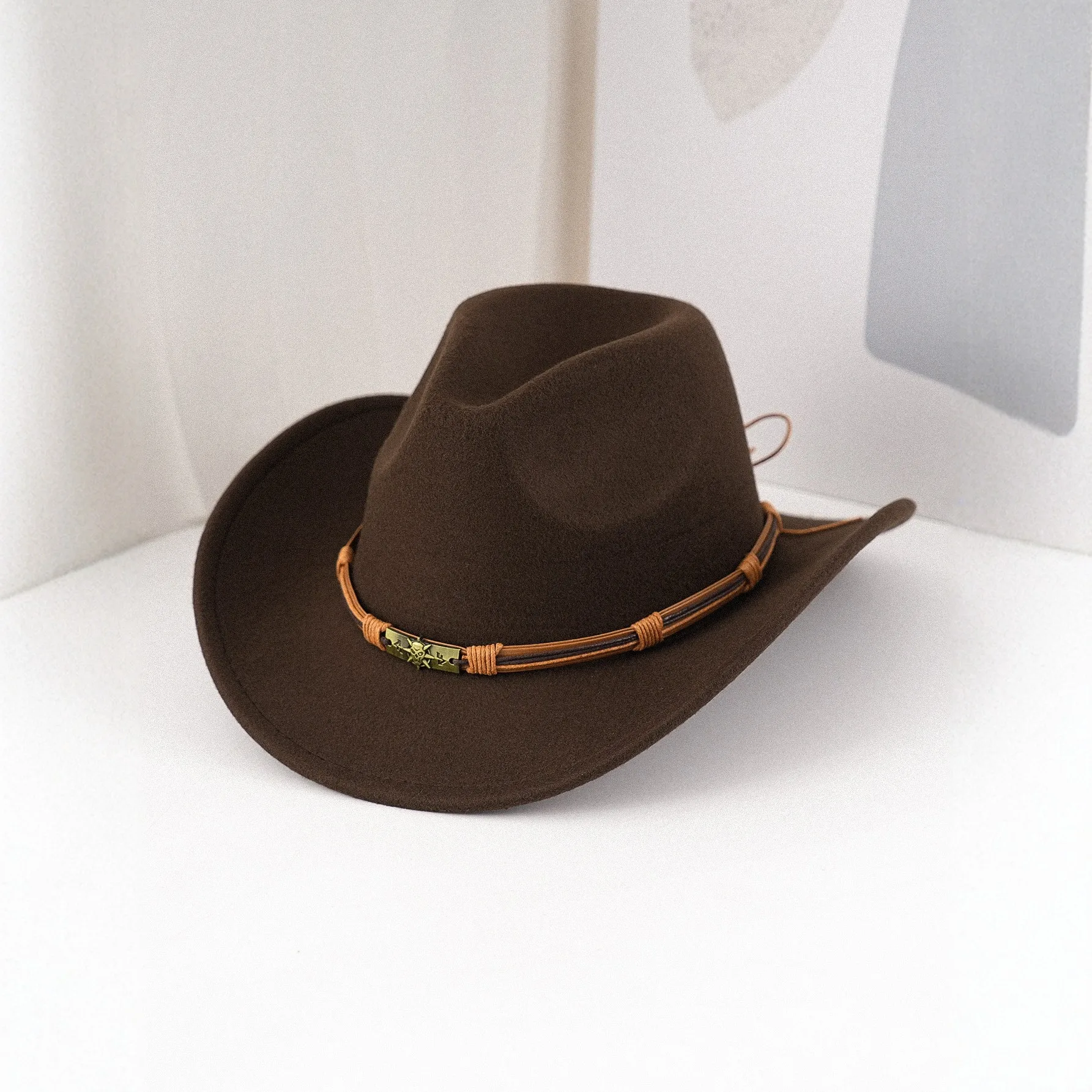 Retro Western Cowboy Hat Men's And Women's Jazz Cap Versatile Skeleton Shaped Hats With Accessories Top Caps