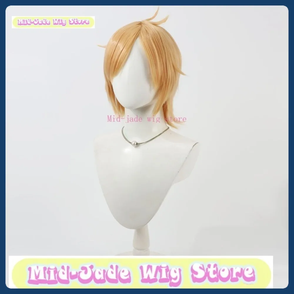 Peruka Mid-jade Wig Store Touken Ranbu Houchou Toushirou Cosplay Halloween Anime Role-playing Syntetyczne Włosy Peruka Anime