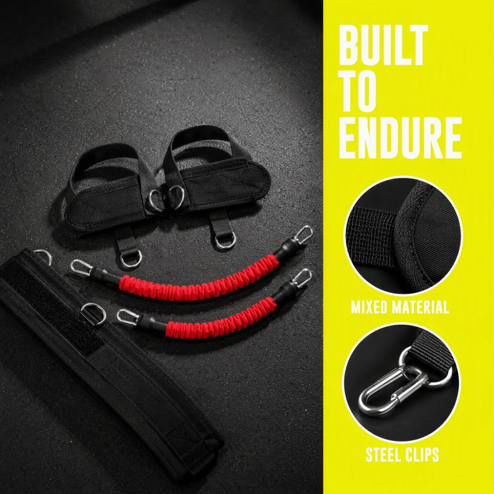 6pcs/10pcs Adjustable Resistance Vertical Jump Trainer Durable Fabric Leg Straps Leg Strength Resistance Band Portable Design