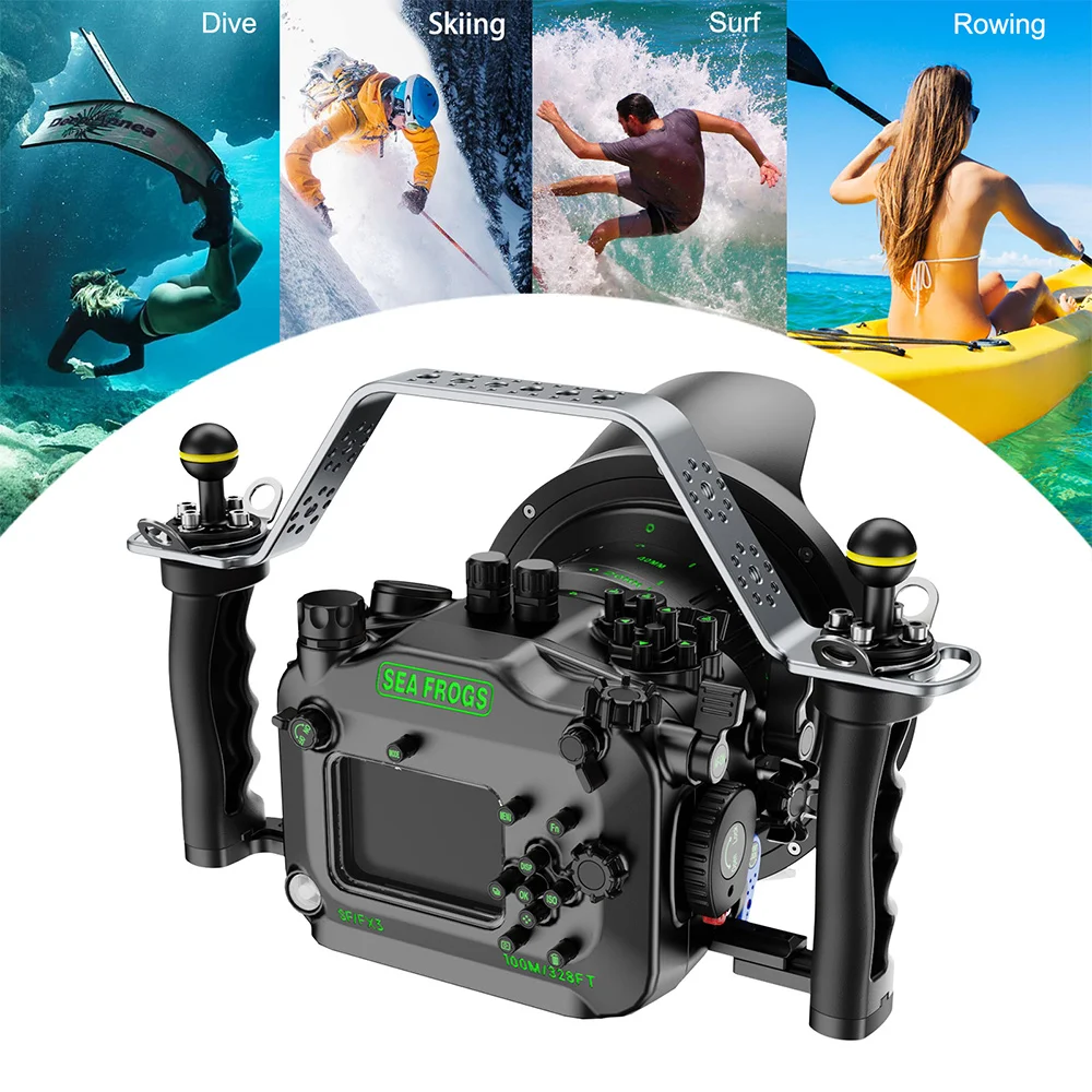 Seafrogs Aluminium Camera Case Waterdicht 100M Cover Voor Sony FXIII Onderwater Fotografie Apparatuur FX3