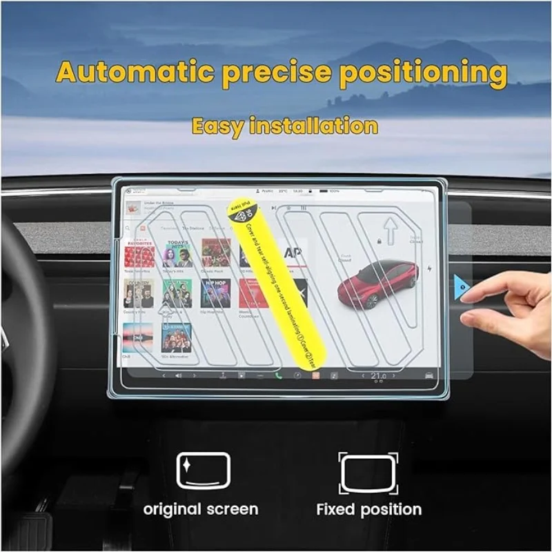 For Tesla Screen Tempered Film Model 3/Y of the Central Control Film Artifact Modely Navigation Tempered Film Screen Protector