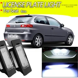 2pcs Auto Canbus Error Free Tail Led Lamp Number License Plate Light White For Seat Ibiza 2009- Ice blue Car Styling