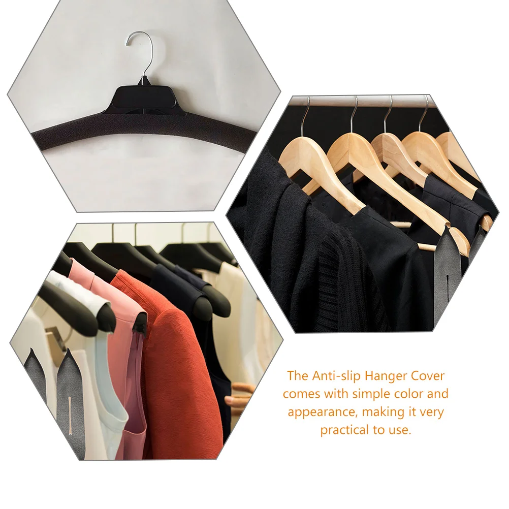 

50 Pcs Coat Hanger Grippers Anti-slip Sponge Cover Clothes Protector Shoulder Hangers