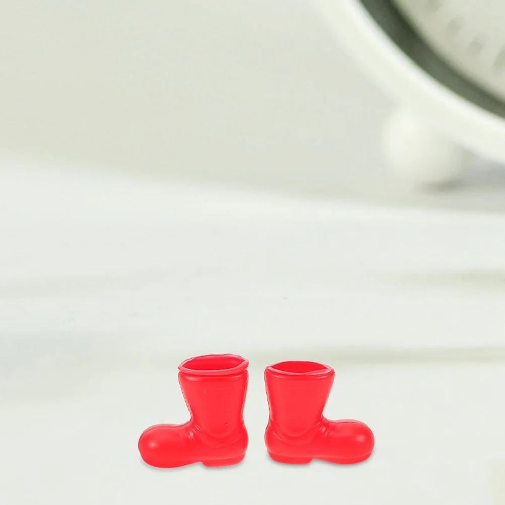 100 Pcs Mini Christmas Boots Holiday Decor Shoes Santa Claus White naments Dollhouse Craft Projects Festive Table