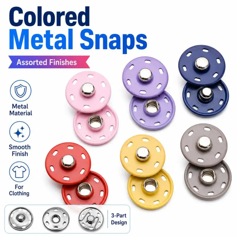 10-30pcs Sew-on Metal Snap Buttons Clothes Accessories Sewing Embedded Buttons Sewing Snaps