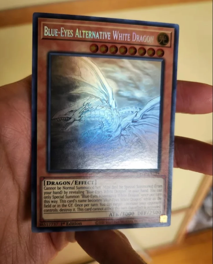 Yugioh KONAMI GFTP-EN129 Blue-Eyes Alternative White Dragon Holographic Ghost Rare English 1st Edition Collection Mint Card