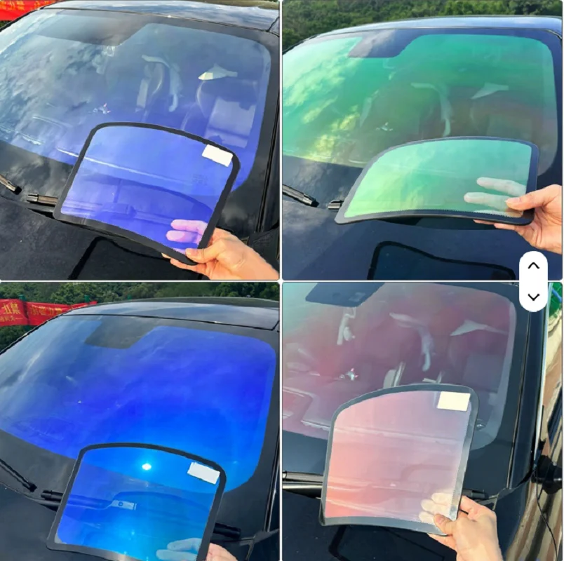 

100cm*300cm VLT 60~80% Purple/Green/Blue/Red Chameleon Tinting Car Front Window Film Windshield Solar Colored Chameleon Film
