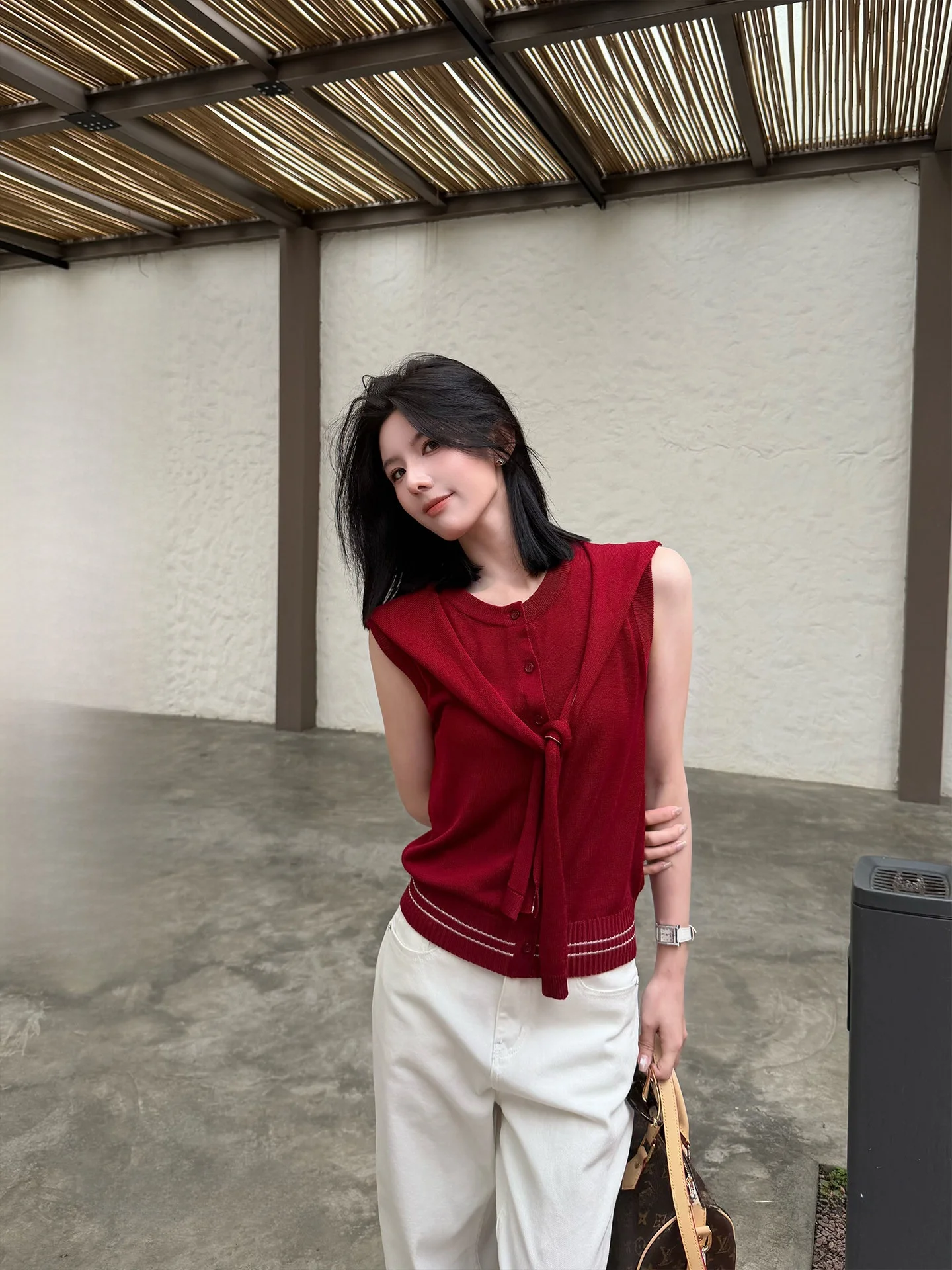 

Unique Beautiful Thin Svel Fake Two-Piece oulder Wrap Knitted Sweater Women's Spring New Sle Comfortable Breathable