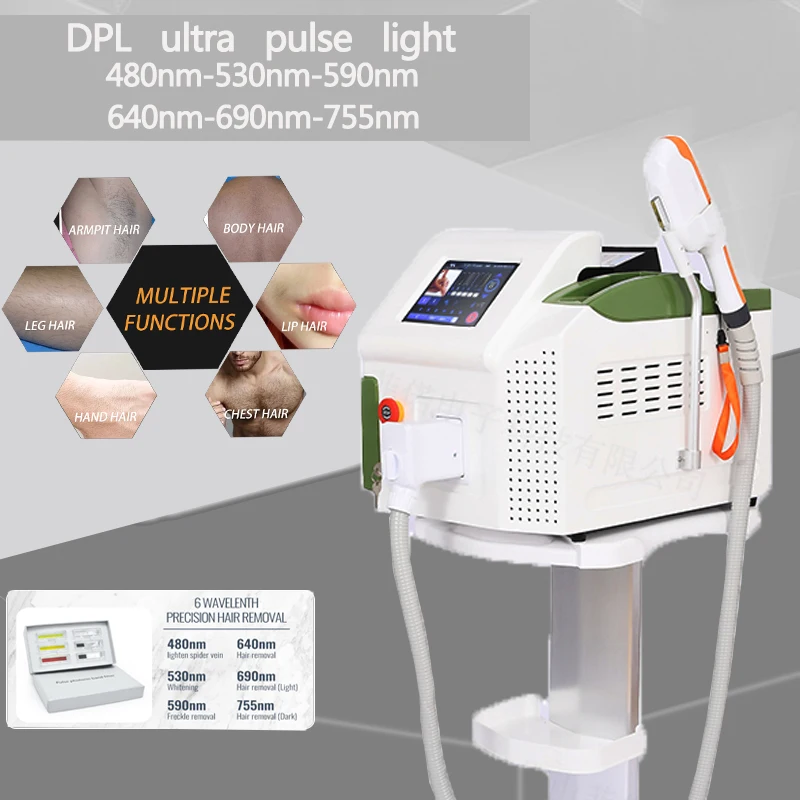 

Professional Dpl Photon Hair Removal Machine Skin Rejuvenation Spots Remove Whitening Light Pigment Laser Epilator