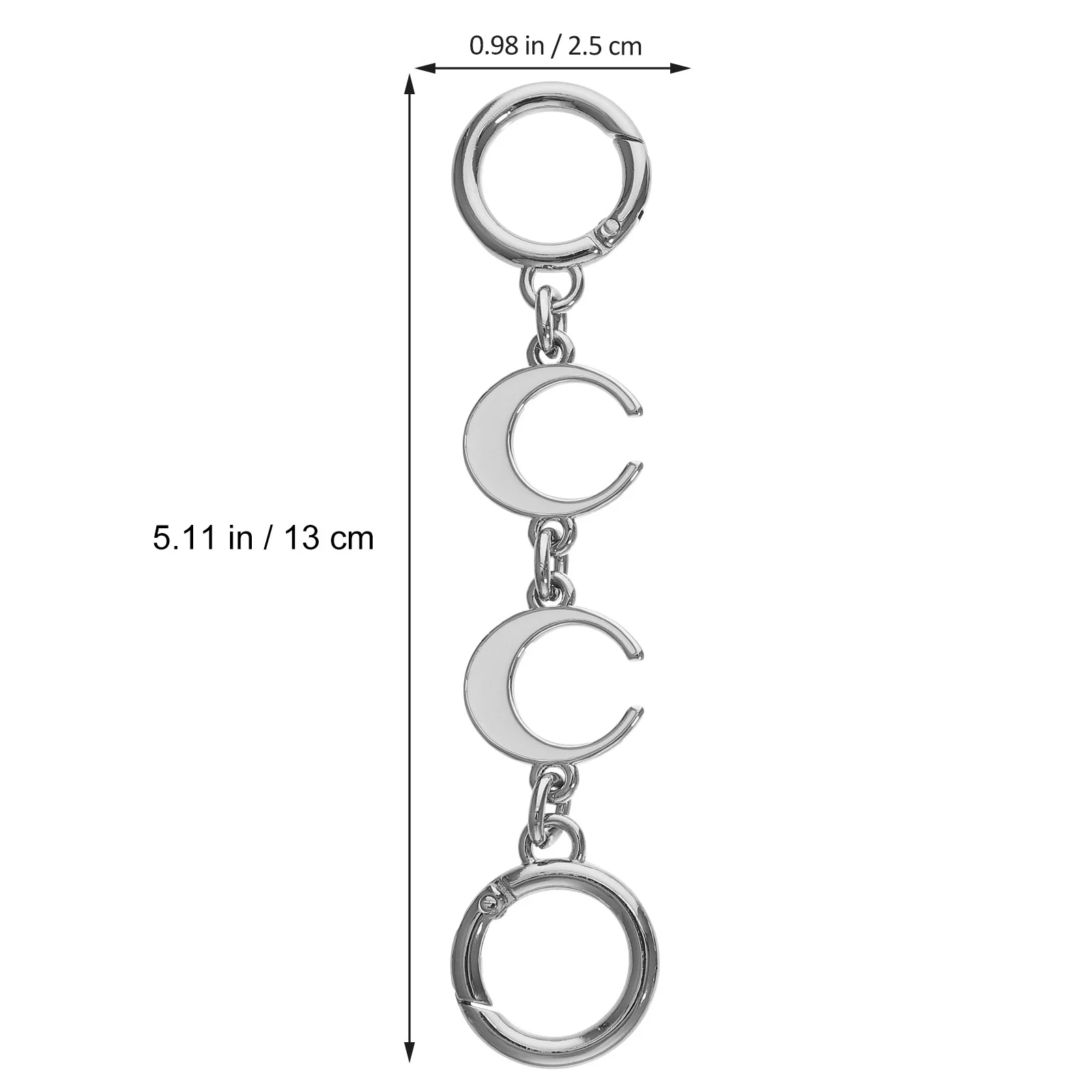 Sangle de sac à bandoulière en alliage, 4 pièces, fourre-tout, chaîne, bande de lune, accessoire de sac à main en métal