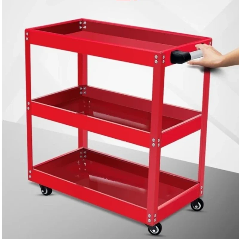 Tool Trolley Auto Repair Drawer-type Multi-functional Three-layer Workshop Mobile Repair Vehicle Thickened Storage Rack