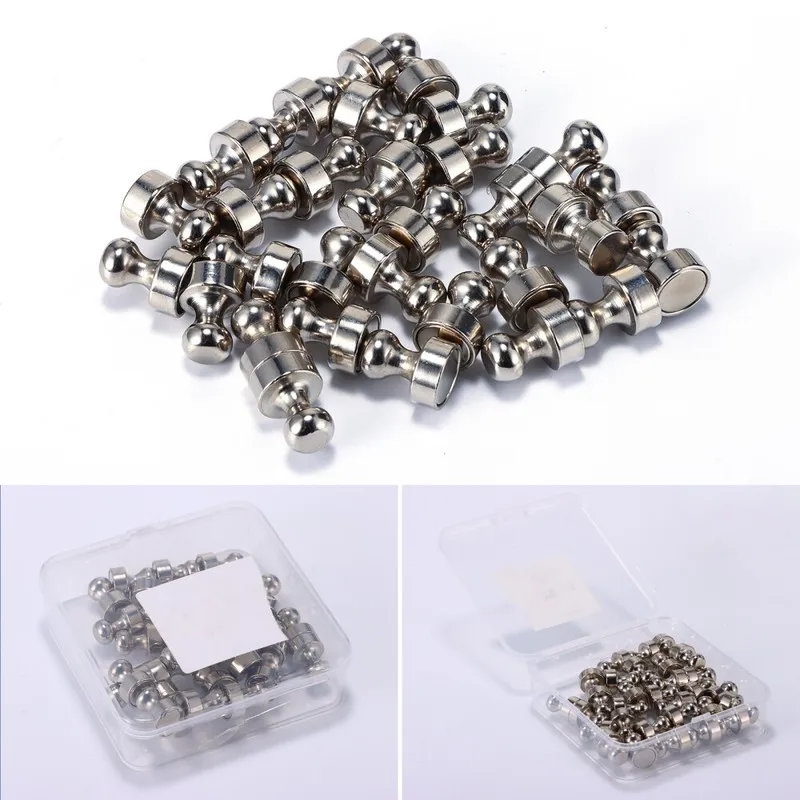 30 قطعة من دبابيس الضغط المغناطيسية، مسامير خريطة النيوديميوم القوية للغاية للسبورة البيضاء والثلاجة والمكتب والمطبخ ولوحة الإعلانات المدرسية