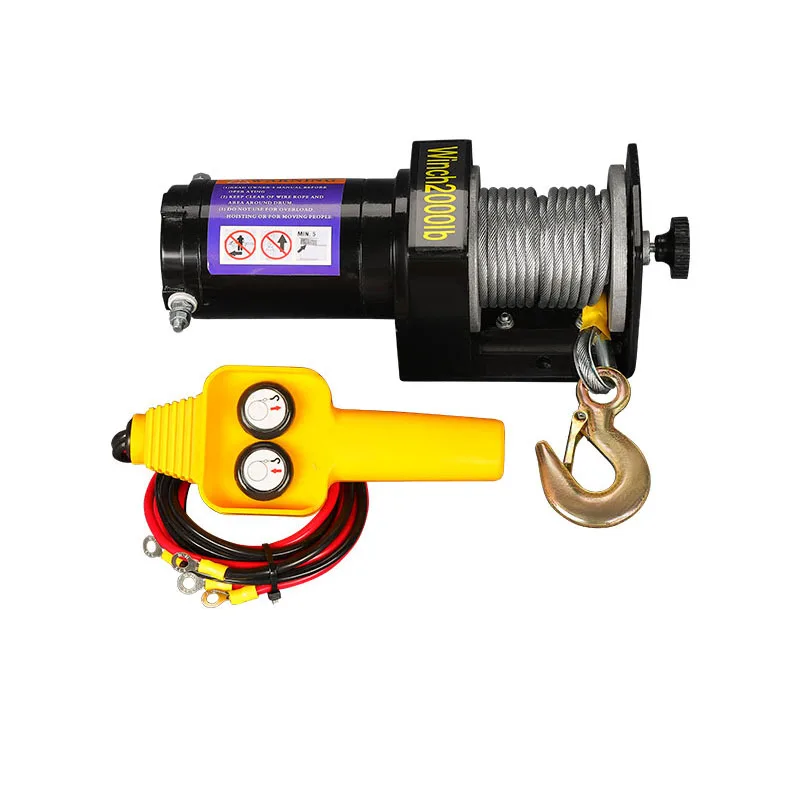 

12v/24v Electric Winch Car Winch 2000/4500lbs Truck Winch Synthetic Rope Off Road Winches