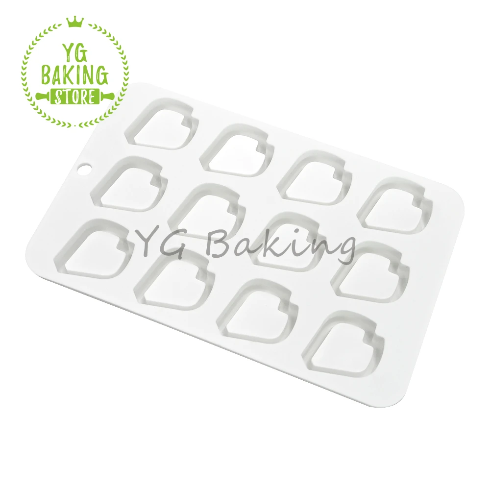 Dorica 12 Cavity 3D Sakura Petal Design Pudding Silicone Mousse Mould DIY Dessert Chocolate Mold Cake Decorating Tools Bakeware