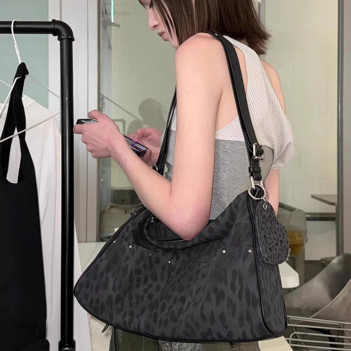 Fennec Korea Leopard Print Bag Versatile Crossbody Shoulder Bag