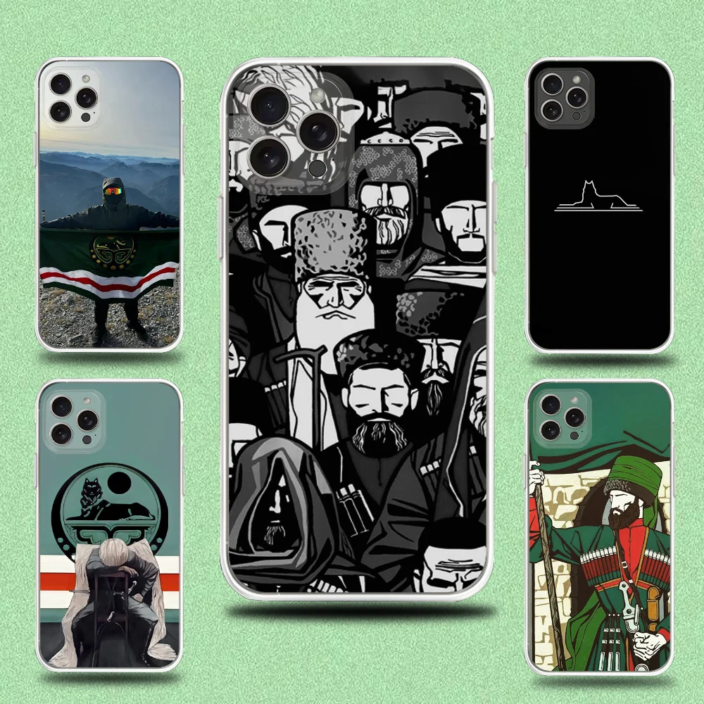 

Chechen Coat Of Arms Phone Case For iPhone 16,15,14,13,12,11 Plus,Pro,Max,XR,XS,X,7,8 Plus,SE,Mini Transparent Shell