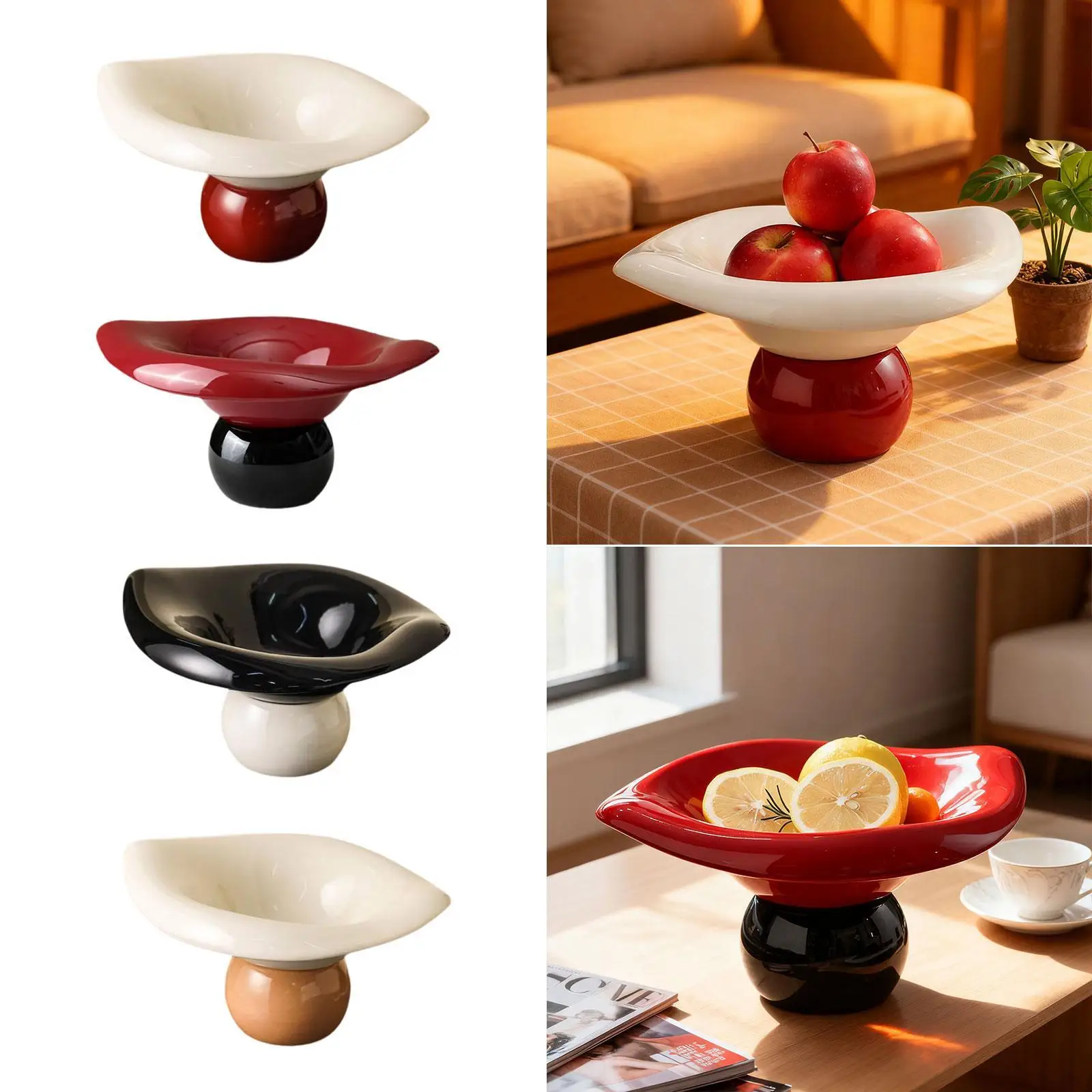 وعاء التمثال المزخرف حامل أطباق الفاكهة متعدد الأغراض طبق الطعام وجبة خفيفة صينية الجوز صينية تقديم لمزرعة الفاكهة الزفاف #2