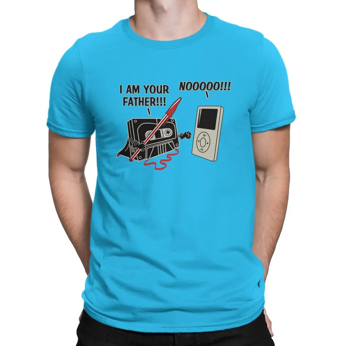 I Am Your Father Ipod T Shirts Men Pure Cotton Vintage T-Shirts Round Neck Music Player Tees Short Sleeve Tops Birthday Present