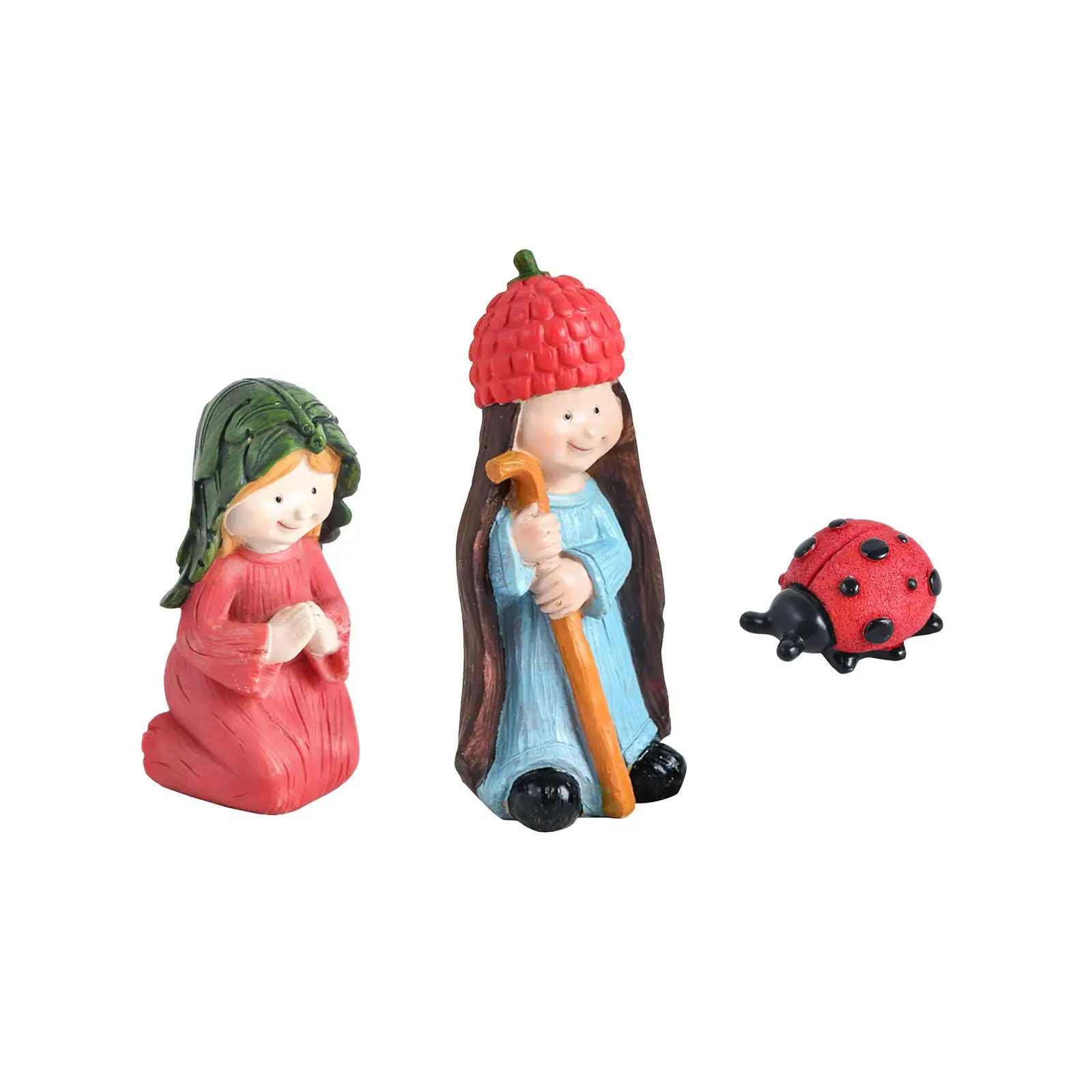 Mini Figurine Ornament Miniature Resin Statue for Landscape Outside Bedroom