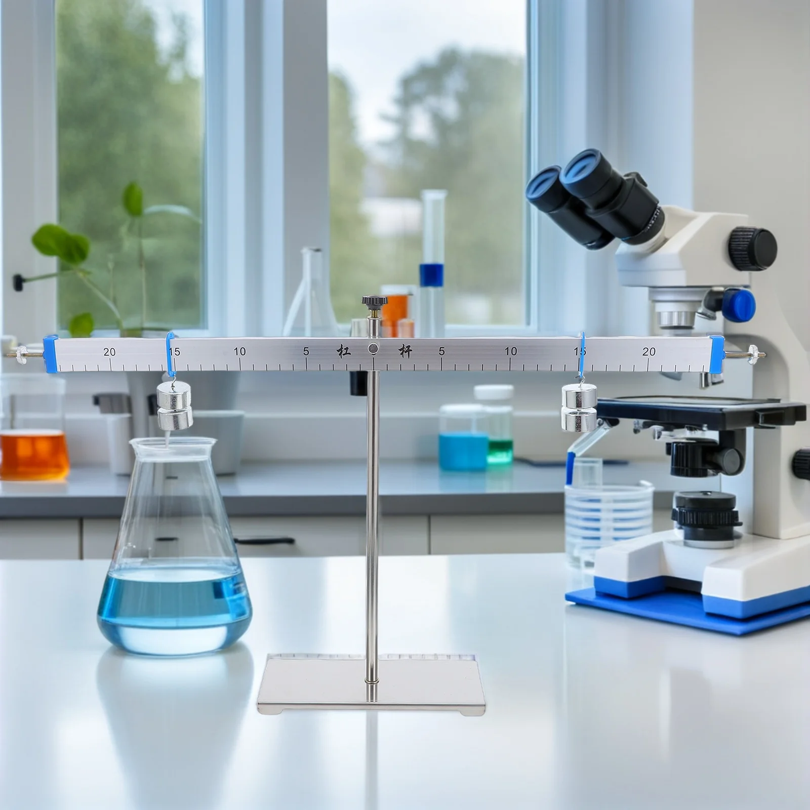 

1Set Alloy Lever Balance Physics Experiment Equipment Educational Balance Scale Teaching Tool for Classroom Science Study