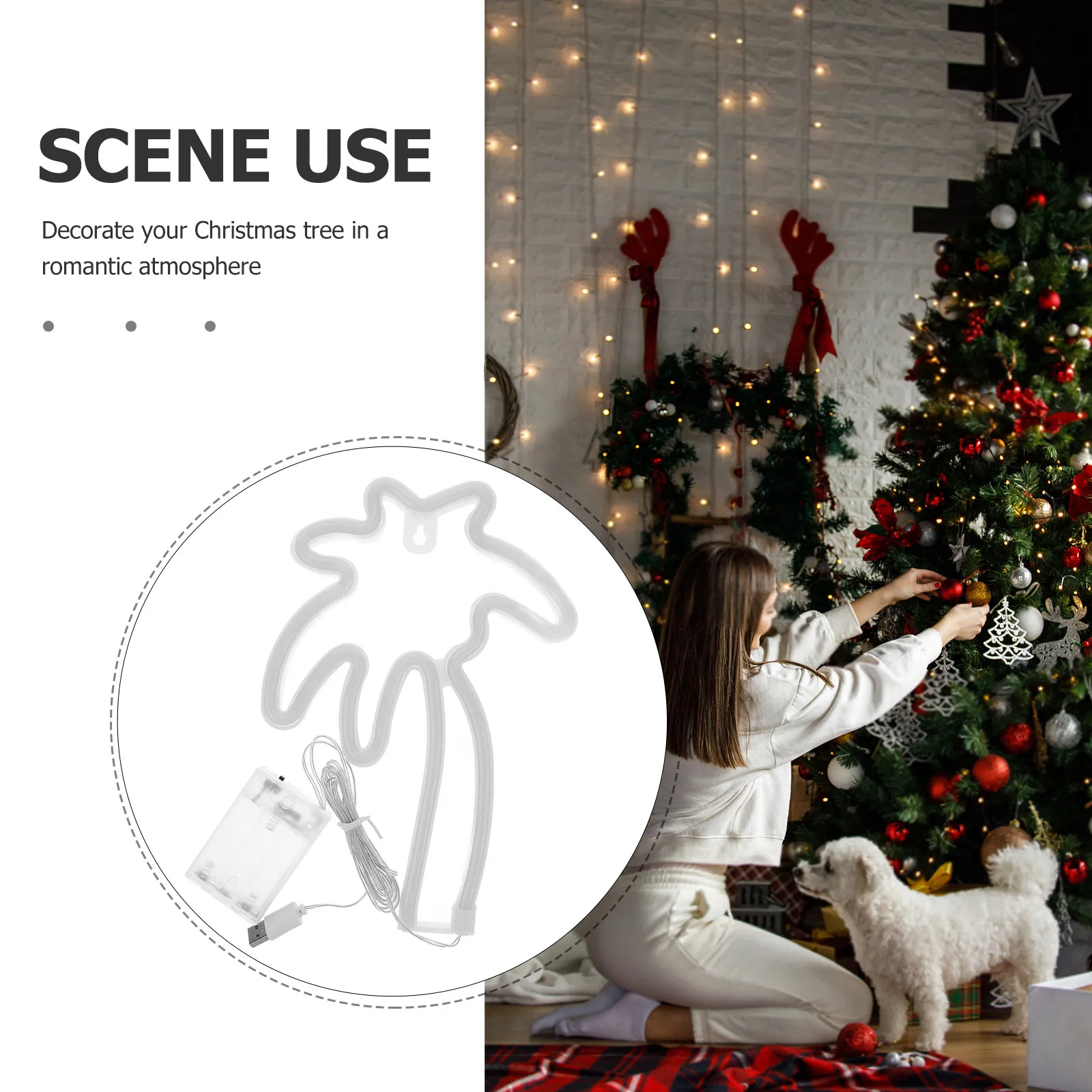 

Creative Tree Shaped LED Neon Lamp Sign Mild Warm Light Bedroom Night Light Decor Atmosphere USB Powered Scene Lighting