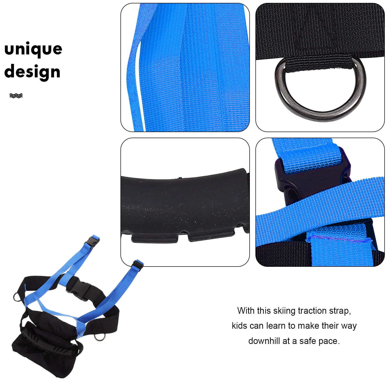 

Skiing Safety Protection Belt Kids Ski Training Harness Sturdy Wear-Resistant Adjustable Strap Outdoor Supply Ski Harness