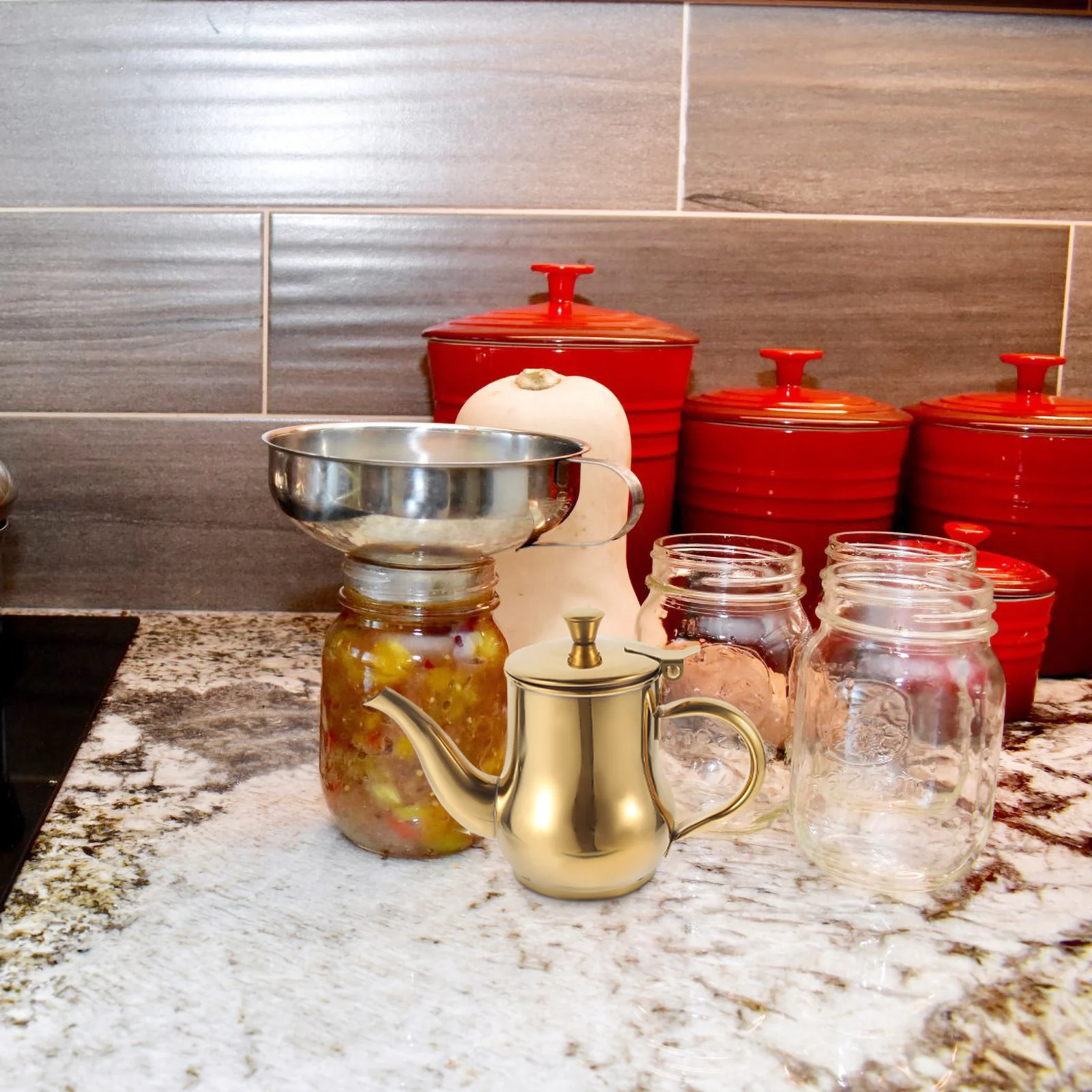 

Oil Can Kettle Kitchen Dispenser Bottle Cooking Jug for Container Pourer Bottles