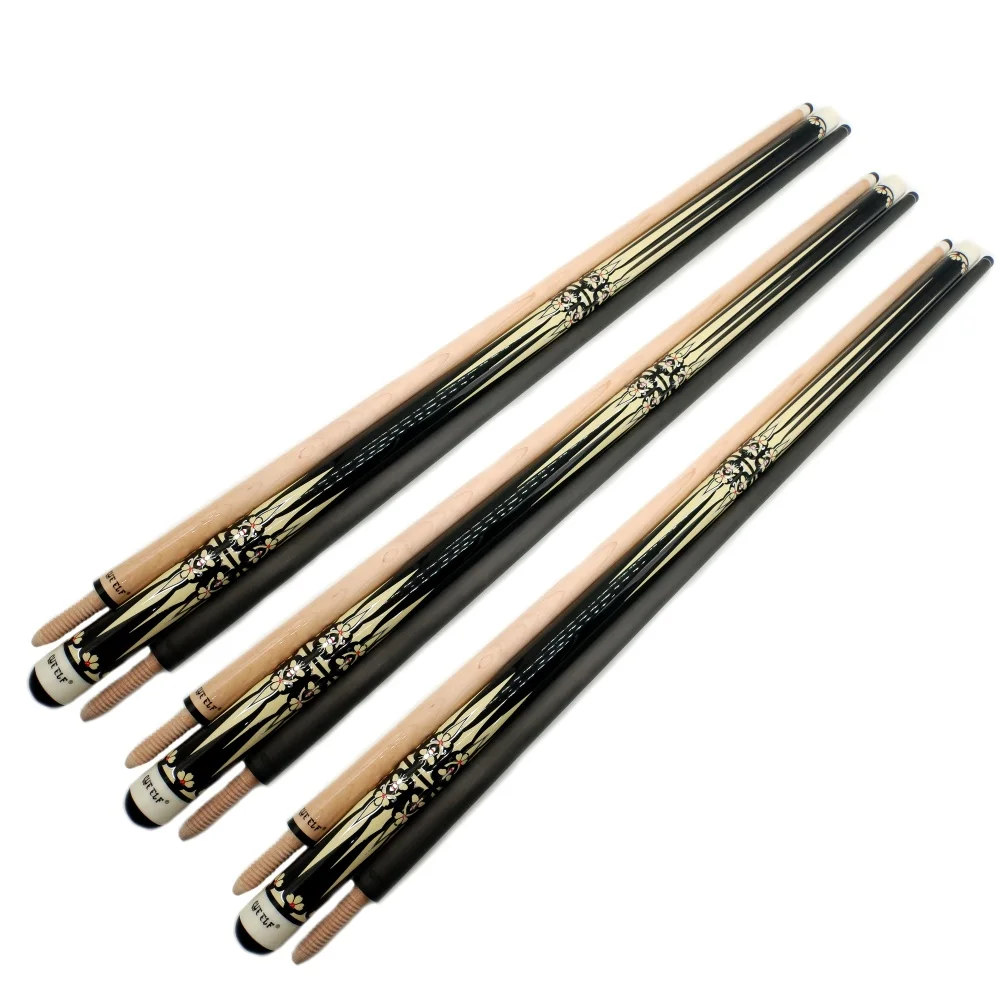 

Professional Pool Cue Double Shaft Carbon Fiber With Wooden Joint Maple Butt Sleeve for Billiard and Snooker