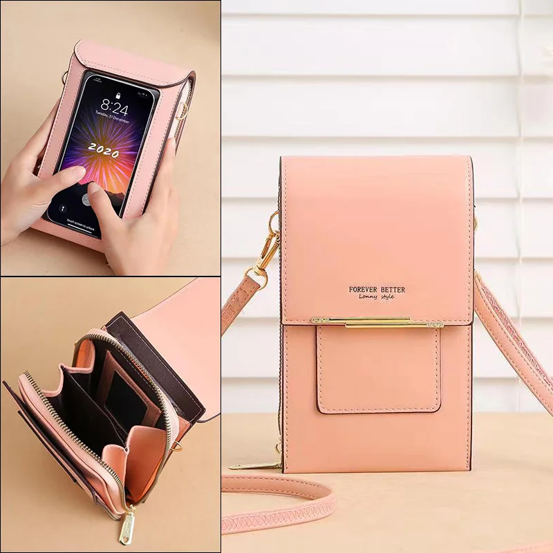 

Crossbody Handbag Touch Screen CellPhone Bag Lady Coin Purse Card Holder Female Clutch Case Messenger Shoulder Bag Women Wallet