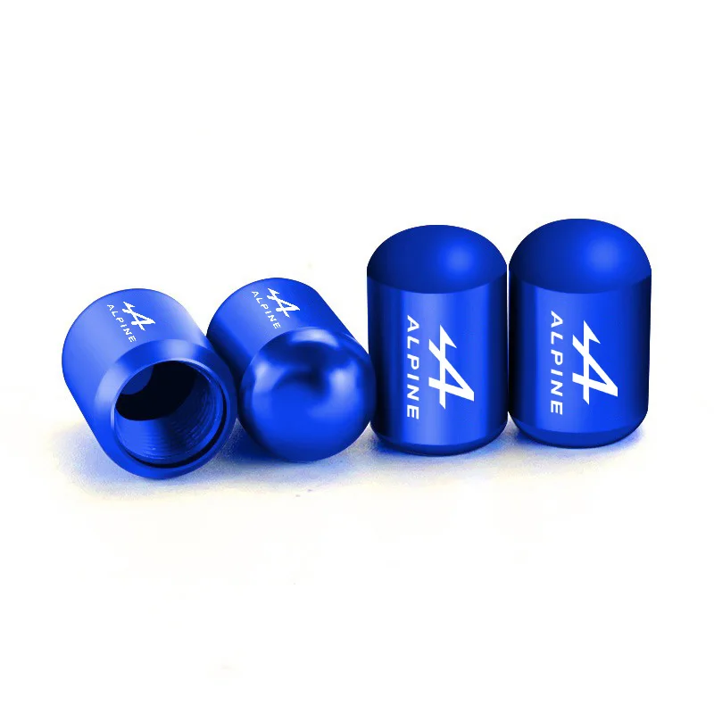 4 peças de tampas de borracha para válvulas de pneu com emblema de carro para Alpine Esprit Arkana Duster Clio RS Sandero Megane Captur Kadjar