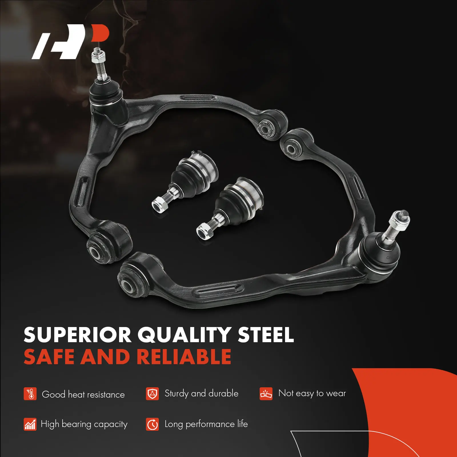 A-Premium 4x Front Upper & Lower Control Arm with Ball Joint for Jeep Liberty 2008-2012 Dodge Nitro 2007-2011