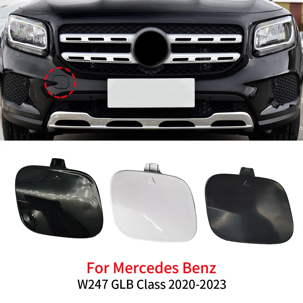 For Mercedes W247 Car Front Bumper Tow Hook Cover Cap Accessory Black For Benz GLB Class W247 GLB200 GLB220 GLB180 2478857700