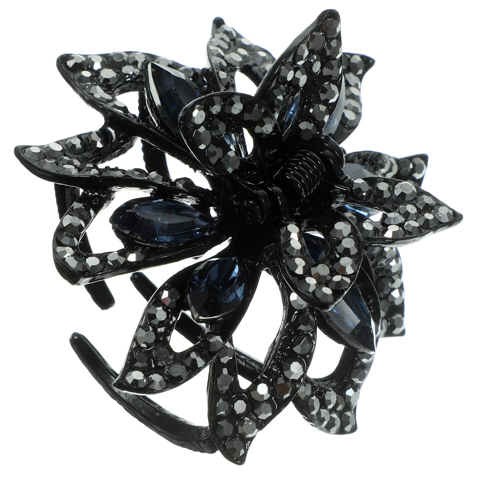 

Sturdy Flower Rhinestone Hair Claw Clip Women's Small Decorative Jaw Clips for Washing Face Cooking Cleaning Home Activities