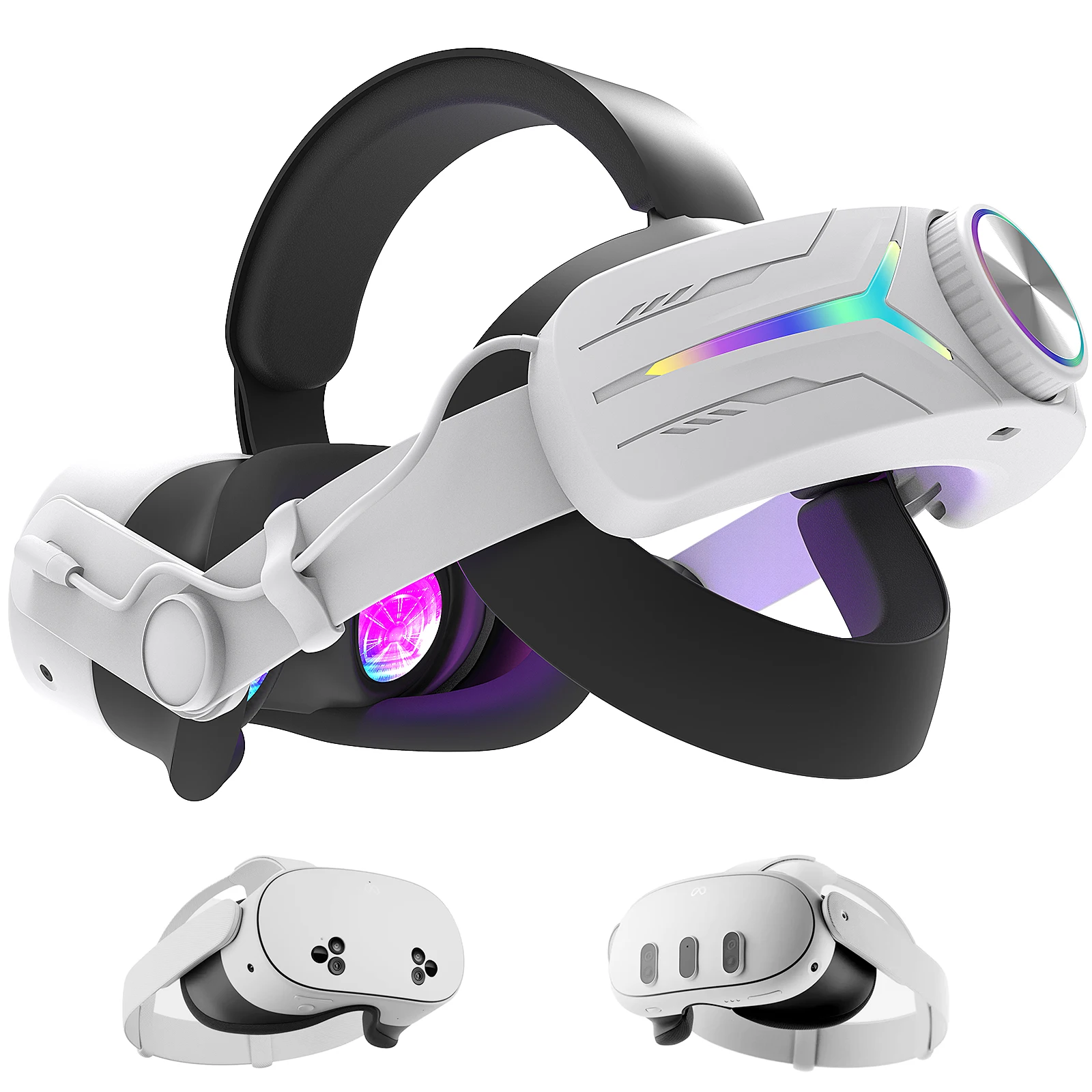 

mtomatovr Battery Comfort Head Strap For Meta Quest 3/Quest 3s Replacement Elite Strap 18W Charging Enhanced Playtime