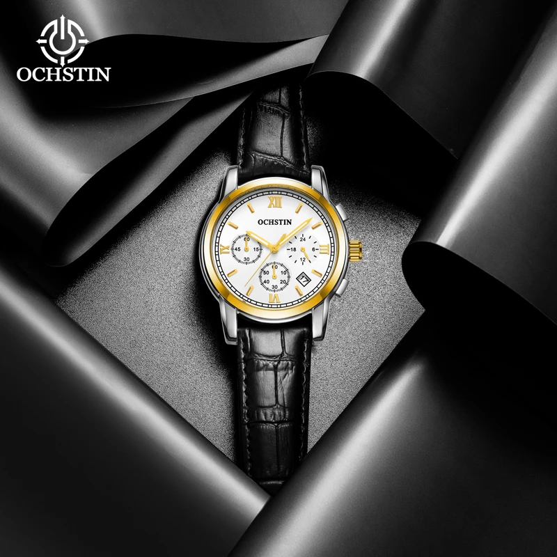 OCHSTIN's New Product 2024 Legendary Series Personalized Trend Multi functional Automatic Quartz Movement Men's Quartz Watch