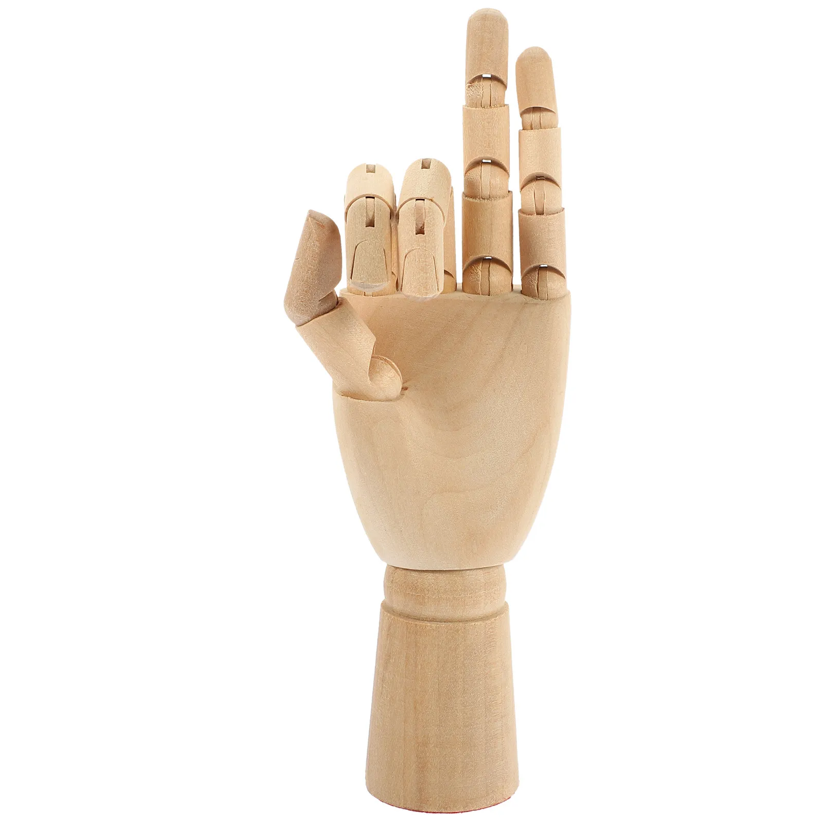 Solid Wood Hand Puppet Flexible Joint Drawing Figure Articulated Finger Desktop Ornament Decoration for Sketching Painting Home