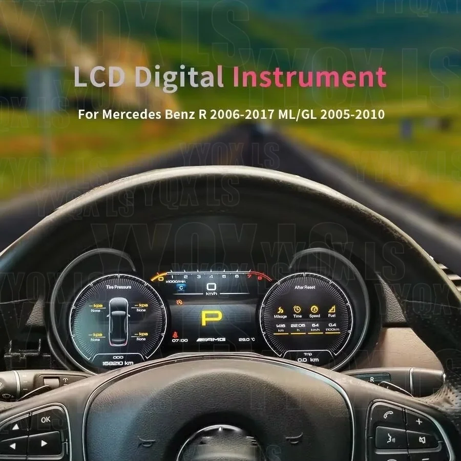 For Benz R-Class W251 2006~2017 ML W164 GL X164 2005~2010 Full Digital Dashboard Virtual Cockpit Digital Instrument Cluster