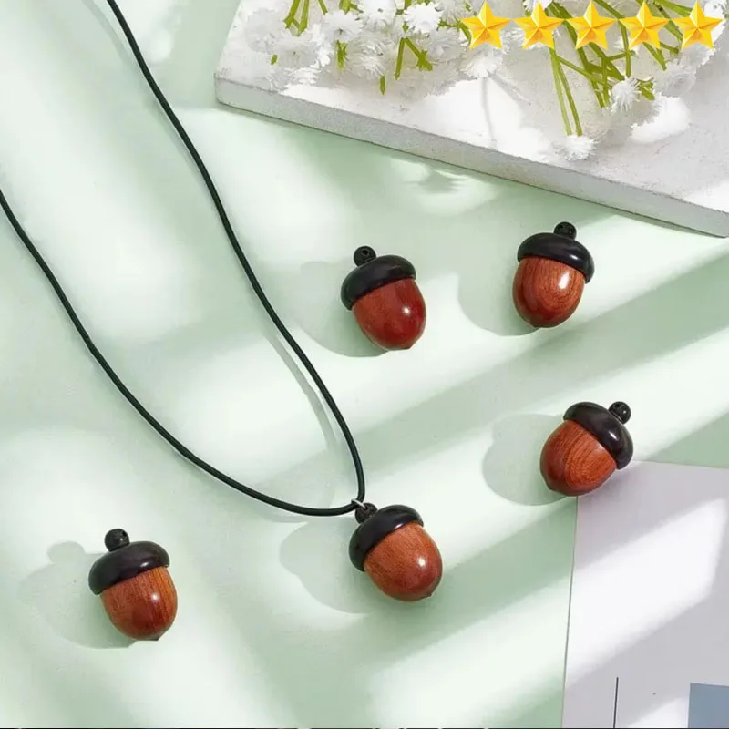 【Hot sales】Ebony acorns can be unscrewed. Hazelnut DIY jewelry pendant, key chain, car decoration, solid wood medicine box