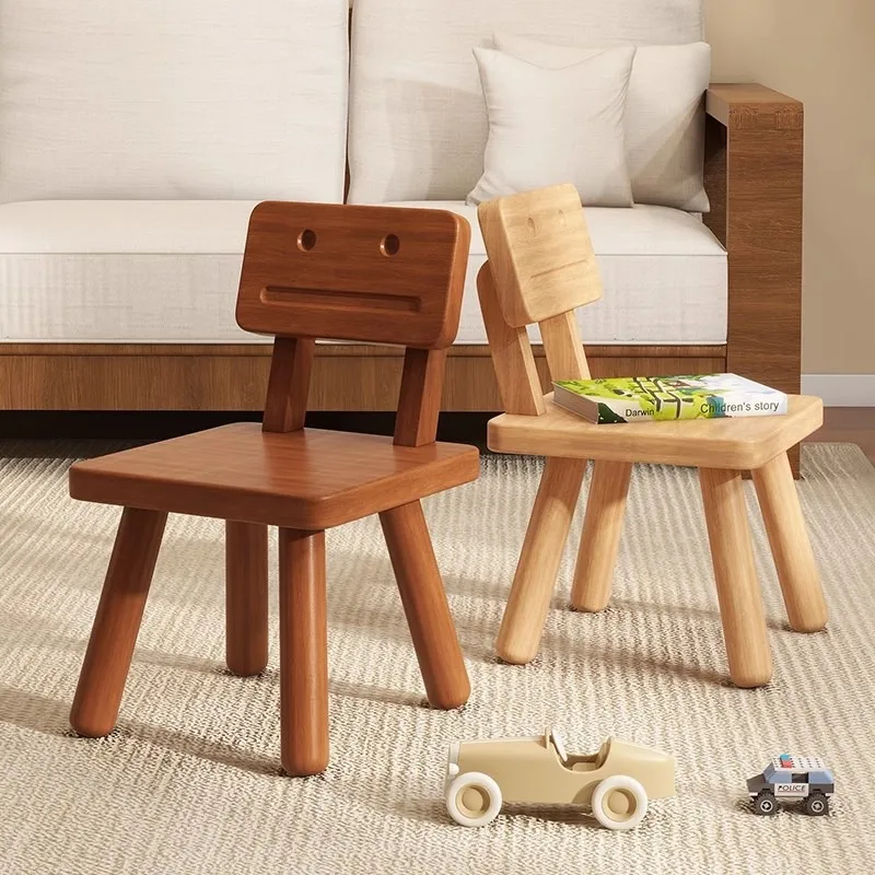 Wooden Children\'s Stool Low Backrest Household Small Baby Seat Child Learning Dining Muebles Infantiles Children Furniture