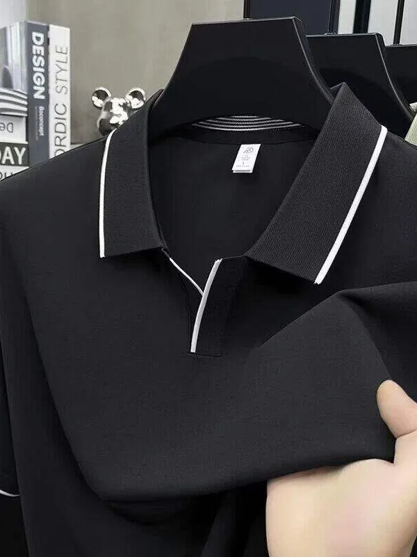 Men's Short Sleeve  Shirt Casual Comfortable Skin-friendly Cool Feeling T-shirt Top Male Lightweight Breathable Sweat-wic...