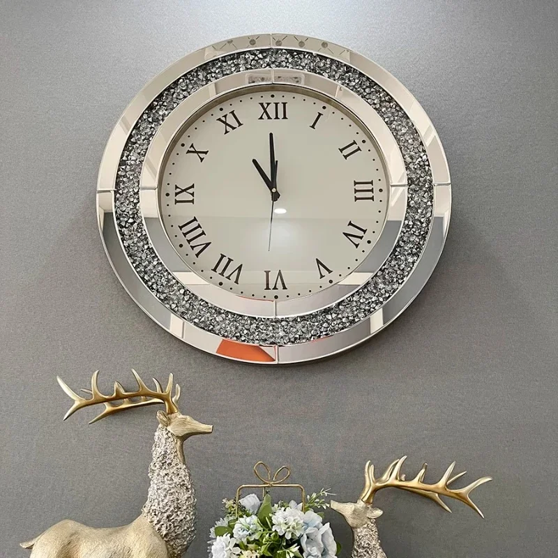 Elegant Unique Fashion Wall Clock Upgrade Round Cute Design Wall Clock Luxury Living Room Orologio Da Parete Home Decor Items