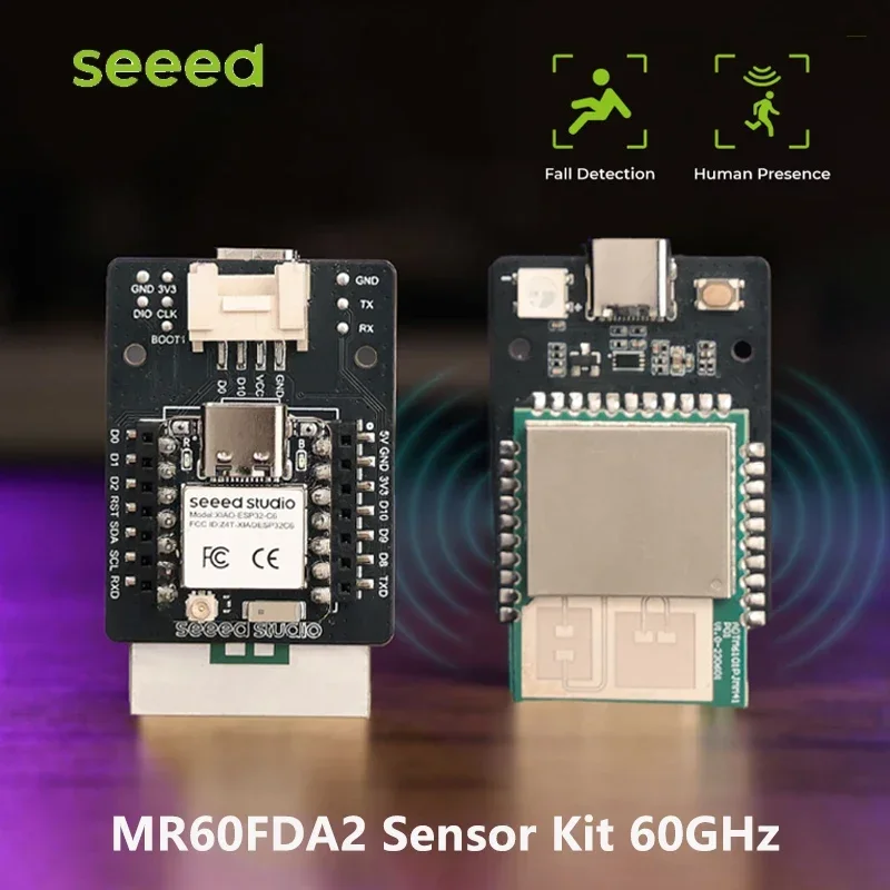 Seeed MR60FDA2 60GHz mmWave Fall Detection Sensor Kit with XIAO ESP32C6