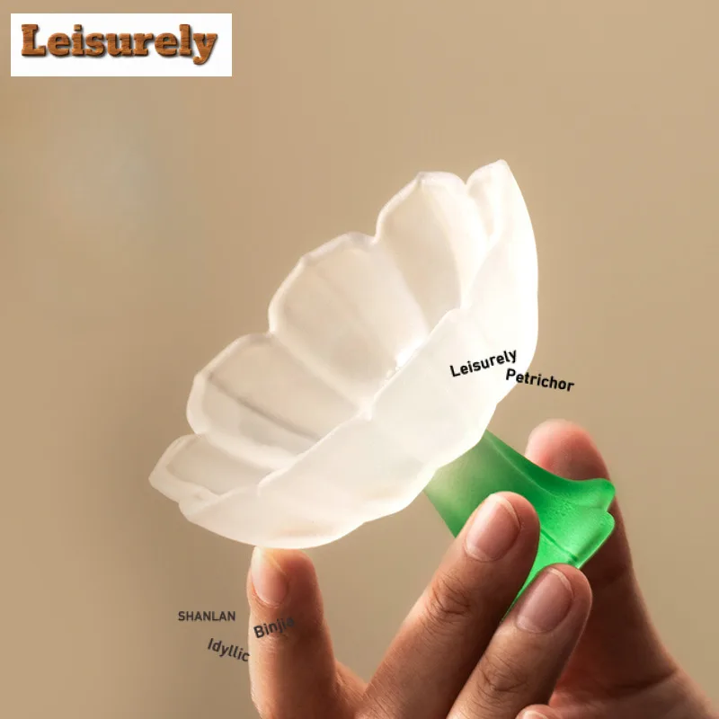 

30 мл Чайная чашка Flowing Cloud Glass Lotus High Foot Ретро Чайная чаша Одиночные чашки Чашка для дегустации запаха Jianzhan Master Чашки для чая