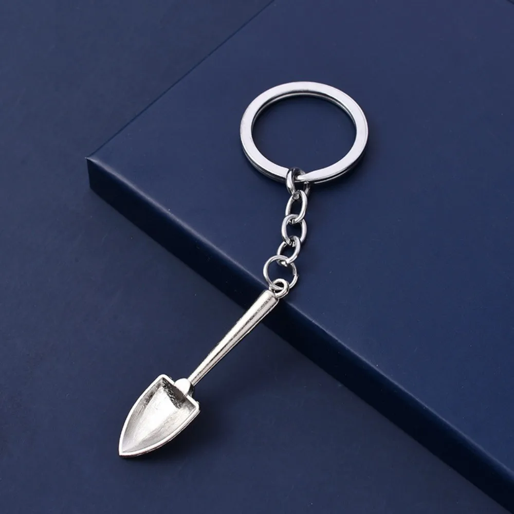 3pcs Shovel Type Mini Spade Spoon Keychain Creative Metal Smoking Accessory Household Car Pendant