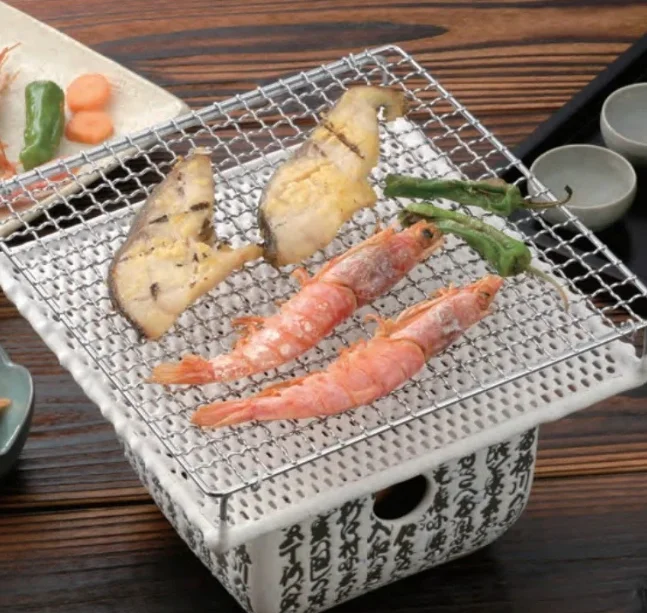 Japan Imported Ceramic Grill Direct Fire Japanese Toaster Toast Grill for Gas Stove Grilled Fish Rack
