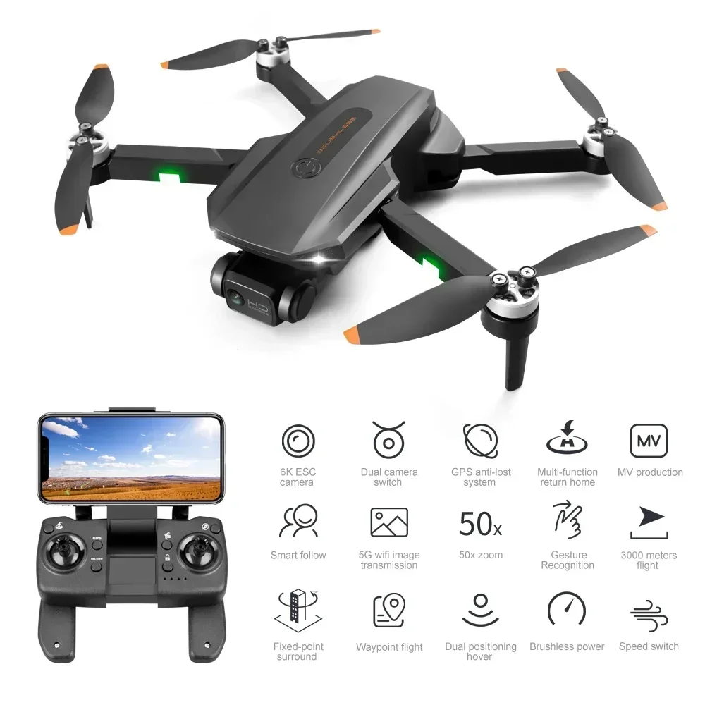 RG101 Max Pro brushless Drone professionnel 6k HD Esc Dual Camera droni fotografia GPS ritorno telecomando Dron Toy 3KM