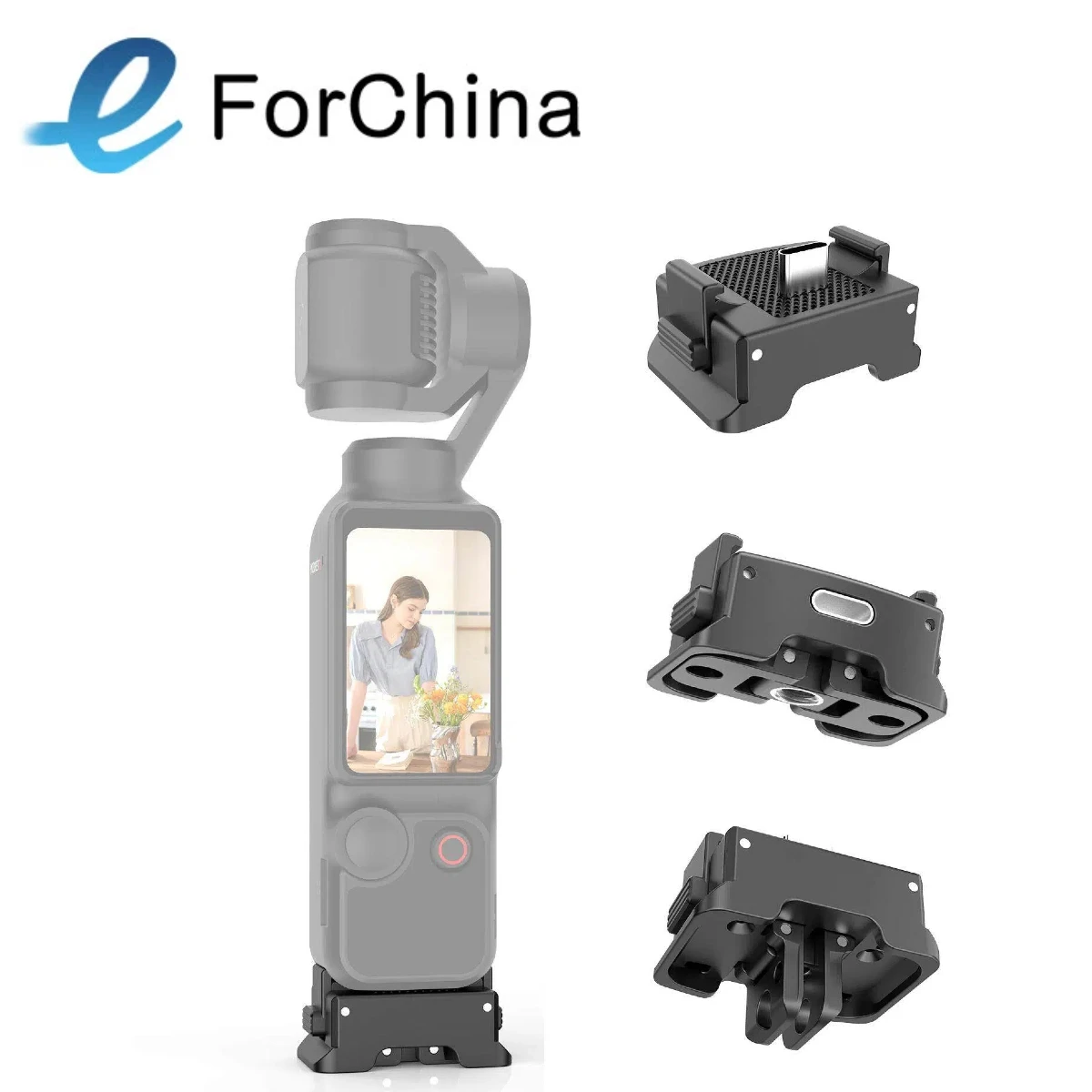 �y�Z�[�����zDJI Osmo Pocket 3�p PULUZ �v���X�`�b�N���N�C�b�N�����[�X�[�d�A�_�v�^�[�x�[�X